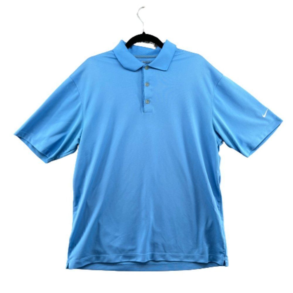 Nike Golf Dri-fit Polo Shirt Mens Large Blue